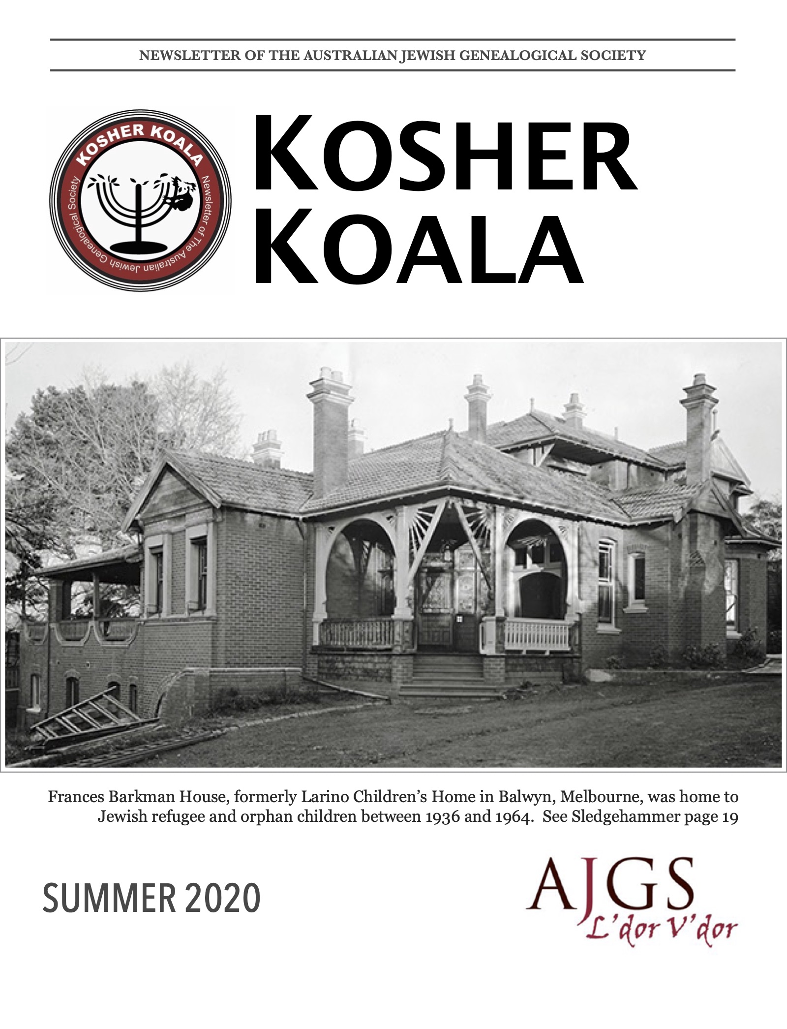 KOSHER KOALA SUMMER FEBRUARY 2020